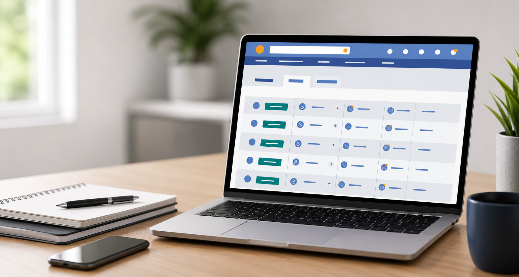 A real estate CRM consolidating scattered contacts, notes, and follow-up reminders into one organized system