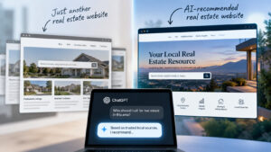 Two real estate websites can look equally good and perform very differently in AI search. Here are the five differences that decide which one gets recommended.